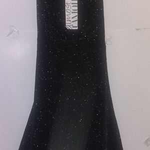 NWT Almost Famous Black/Silver Cocktail Dress Sz L